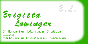 brigitta lowinger business card